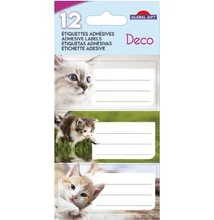 GG-170136 Füzetcímke Etiq.Deco 12db Cicás
