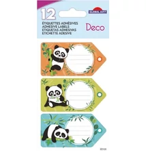 GG-170197 Füzetcímke Etiq.Deco 12db Pandás