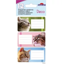 GG-170233 Füzetcímke Etiq.Deco 12db Cicás