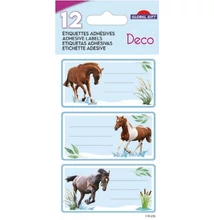 GG-170235 Füzetcímke Etiq.Deco 12db Lovak