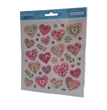 Classy Matrica - Szívek strasszal 15*17cm