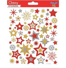 GG-212032 Christmas Classy Matrica - Hologramos csillagok 15*17cm
