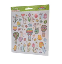 GG-212401 Classy P Matrica - Nyuszik hőlégballonnal 15*17cm