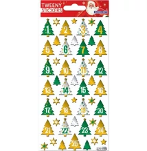 GG-270610 Christmas Tweeny Matrica - Adventi naptárhoz számok 9*17,5cm