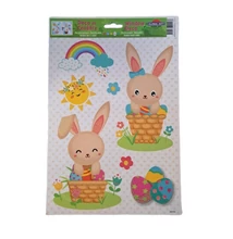 GG-W30408 Ablakmatrica Húsvéti nyuszik 20*30cm