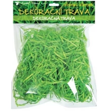 Dekorációs fű, 50g zöld, fa forgácsból