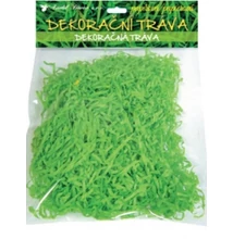 Dekorációsfű,   zöld, 30g papírból