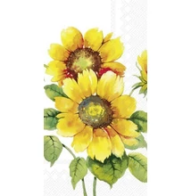 IHR-BF 863100 Vendégszalvéta 33*42cm COLOURFUL SUNFLOWERS