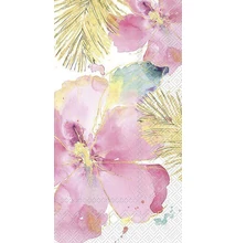 IHR-BF1073460 Vendégszalvéta 33*42cm FLAMINGO FEVER FLOWER cream
