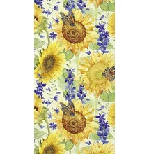 IHR-BF1089720 Vendégszalvéta 33*42cm Sunflower and larkspur Green