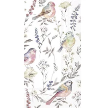 IHR-BF1092400 Vendégszalvéta 33*42cm SOFTLY FADED BIRDS