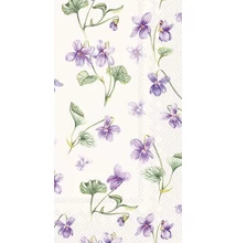 IHR-BF1103760 Vendégszalvéta 33*42cm DREAM OF VIOLETS cream
