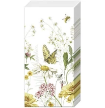 IHR-PT1068200 Zsebkendő WILDFLOWER AND BUTTERFLY