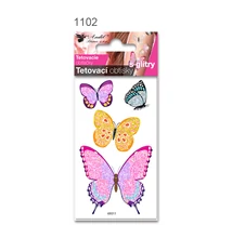 Tetováló csillámos matrica, 10,5 x 6 cm