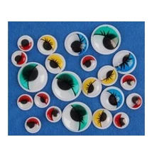 Öntapadós színes szemek szempillákkal 24 db/ MIX