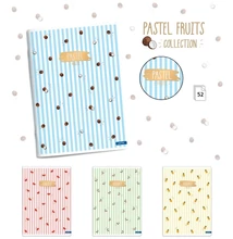 Füzet A/5 52lap PASTEL FRUITS kockás