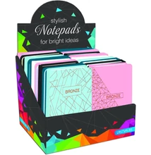 LA-2577 Notesz 18db-os display A/6 96lap (vonalas) BRONZE