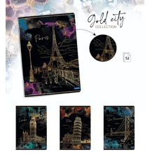 LA-33308 Füzet A/4 52lap GOLD CITY kockás
