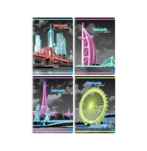 Spirálfüzet A/4 80lap METROPOLIS vonalas