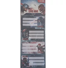 Füzetcímke 12db-os Captain America