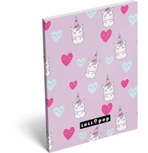 Papírfedeles notesz A/6 Lollipop, Unicorn
