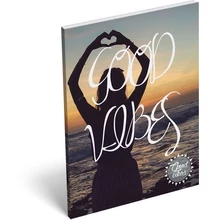 Papírfedeles notesz A/7 Good Vibes, Sunset