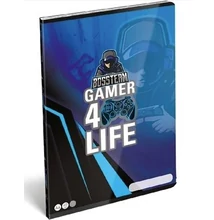 Füzet tűzött A4 vonalas 40lapos Gamer, 4life
