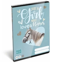 Füzet tűzött A4 sima 40lapos Mici Horses