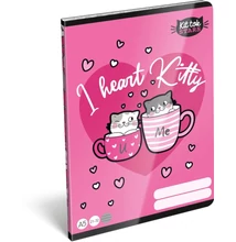 Füzet tűzött A5 vonalas KitTok Heart Kitty