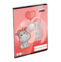 Füzet tűzött A5 kockás Lollipop Tiny Hippo