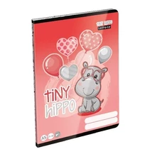 Füzet tűzött A5 sima Lollipop, Tiny Hippo