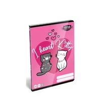 Füzet tűzött A5 sima KitTok, Heart Kitty