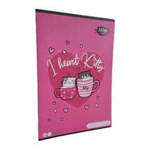 Füzet tűzött A4 vonalas Kit Tok, Heart Kitty