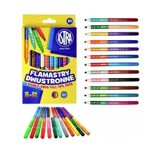 LC-314118001 Kétoldalú filctoll készlet 12db-os (24szín) Astra