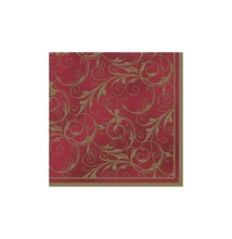 Papírszalvéta mintás Maki 33*33cm Arany indaminták