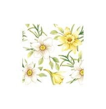 Papírszalvéta mintás Daisy 33*33cm Nárciszok