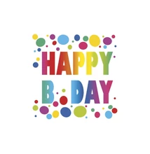 PM-034601 Papírszalvéta mintás Daisy 33*33cm Happy Bday