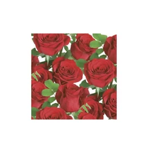 Papírszalvéta mintás Maki 33*33cm Vörös rózsa