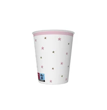 Papírpohár 8*250ml Rózsaszín csillagos