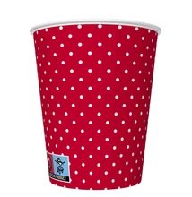 PM-KD01_036801 Papírpohár 8*250ml Piros pöttyös
