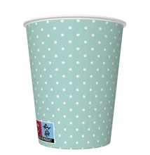 PM-KD01_036810 Papírpohár 8*250ml Menta pöttyös