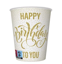 PM-KM01_055101 Papírpohár 8*250ml Happy Birthday to you