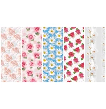 PM-P1_OG_208 Csomagolópapír 99,5*68,5cm Pol-Mak Virágos 50db