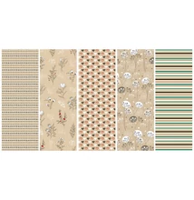 PM-P2_KRAFT_OG_7 Csomagolópapír 200*70cm Pol-Mak Virágok, szívek 50db