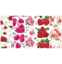PM-P2_OG_27 Csomagolópapír 50db 200*70cm Pol-Mak (rózsák)