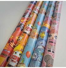 PM-P2_OG_MIX_DZI Csomagolópapír 50db 200*70cm Pol-Mak (autók, bagoly, csajos, cápás)