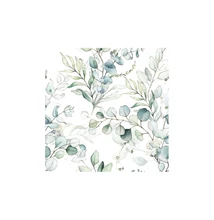 PM-SDOG_035401 Papírszalvéta mintás Daisy 33*33cm Eukaliptusz