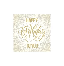 PM-SLOG_055101 Papírszalvéta mintás Maki 33*33cm Happy Birthday to you