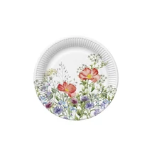 PM-TD02_032001 Papírtányér 22,7cm 8db Nyári virágok