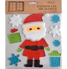 QX-312696 Ablakzselé Mikulás 20*20cm